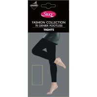 Silky Fashion Collection 70 Denier Footless Tights With Spandex Black Small-32-36" 1 Pair